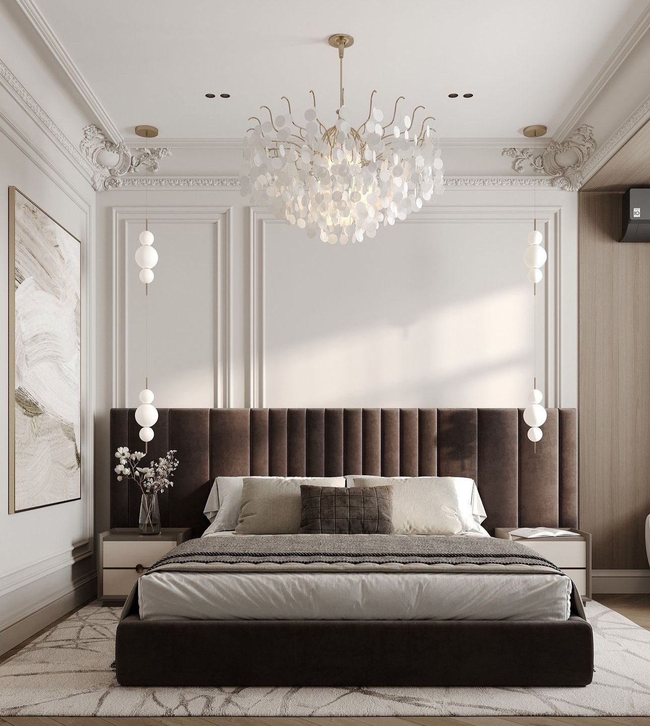 Line Bed with Extra Wide Headboard