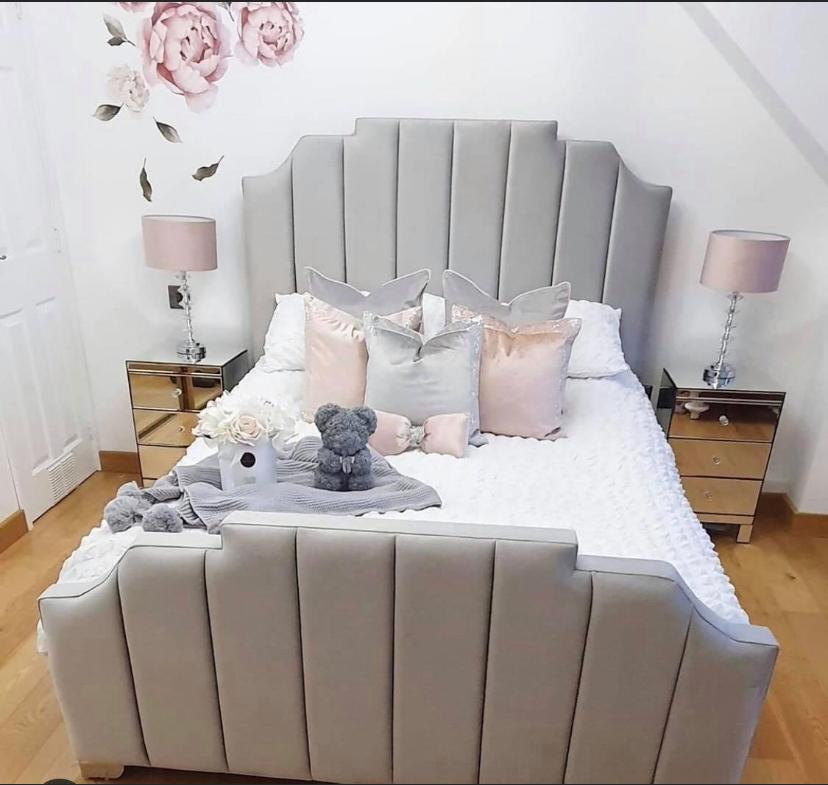 Crown Bed Frame with Ottoman Storage Options