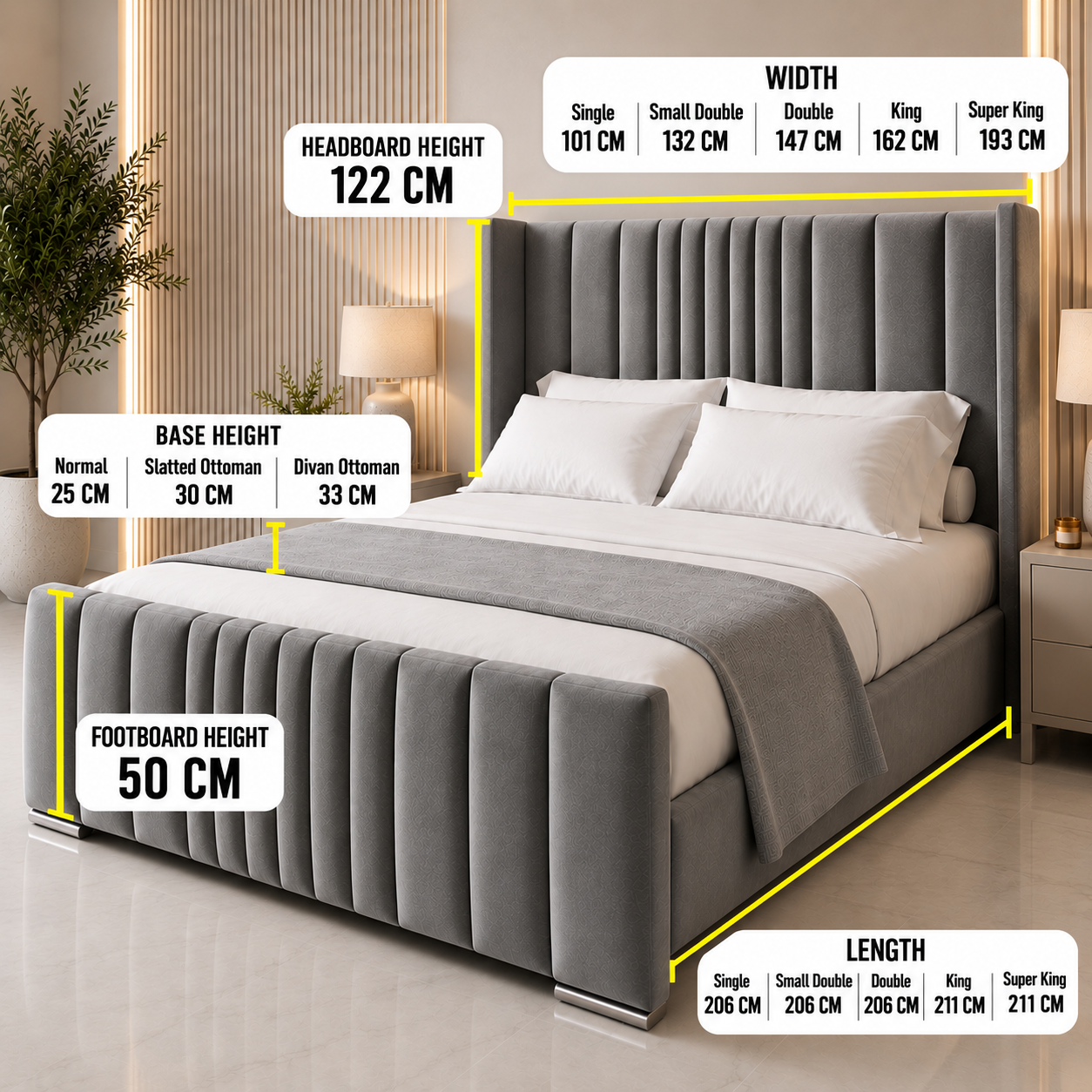 Luxury Vertical Panel Bed