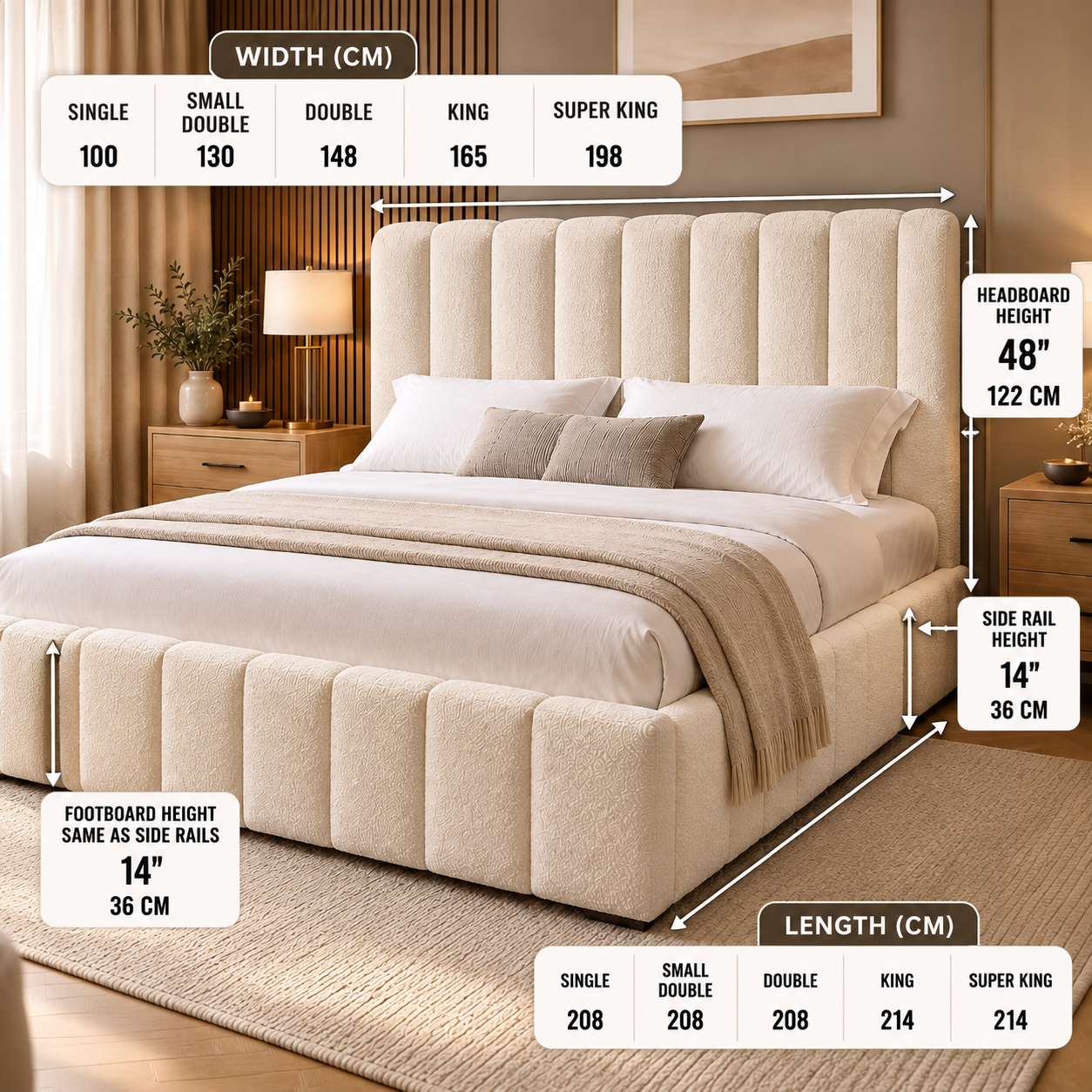 Teddy Bouclé Ottoman Storage Bed – Luxury Upholstered Bed Frame