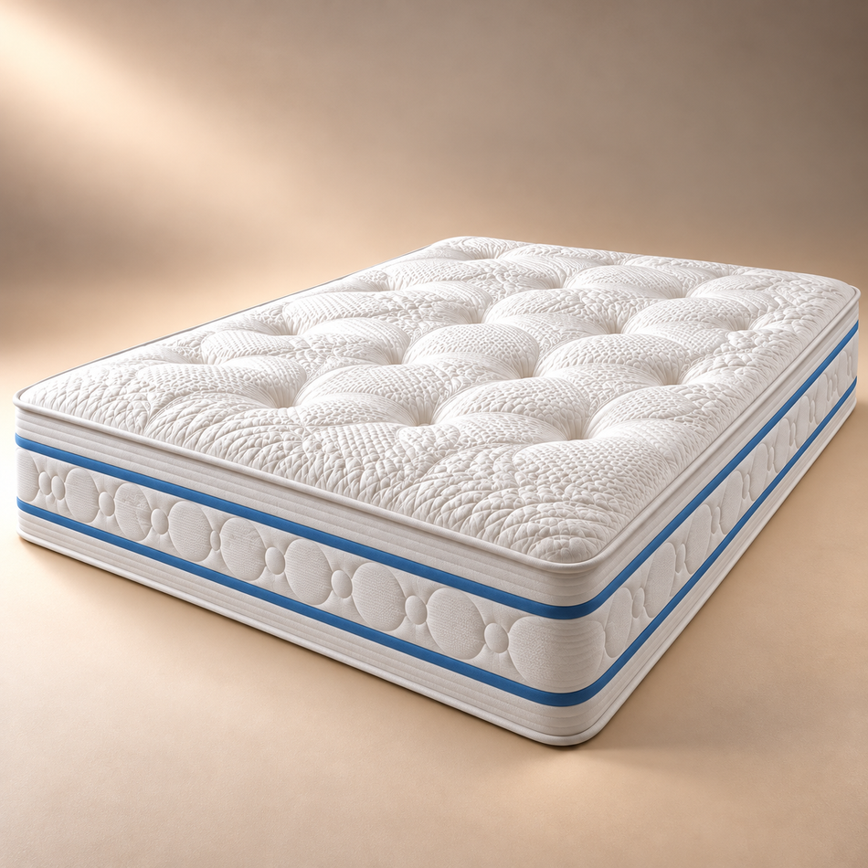 Luxury 2000 pocket sprung mattress UK with premium quilted surface and supportive pocket spring
