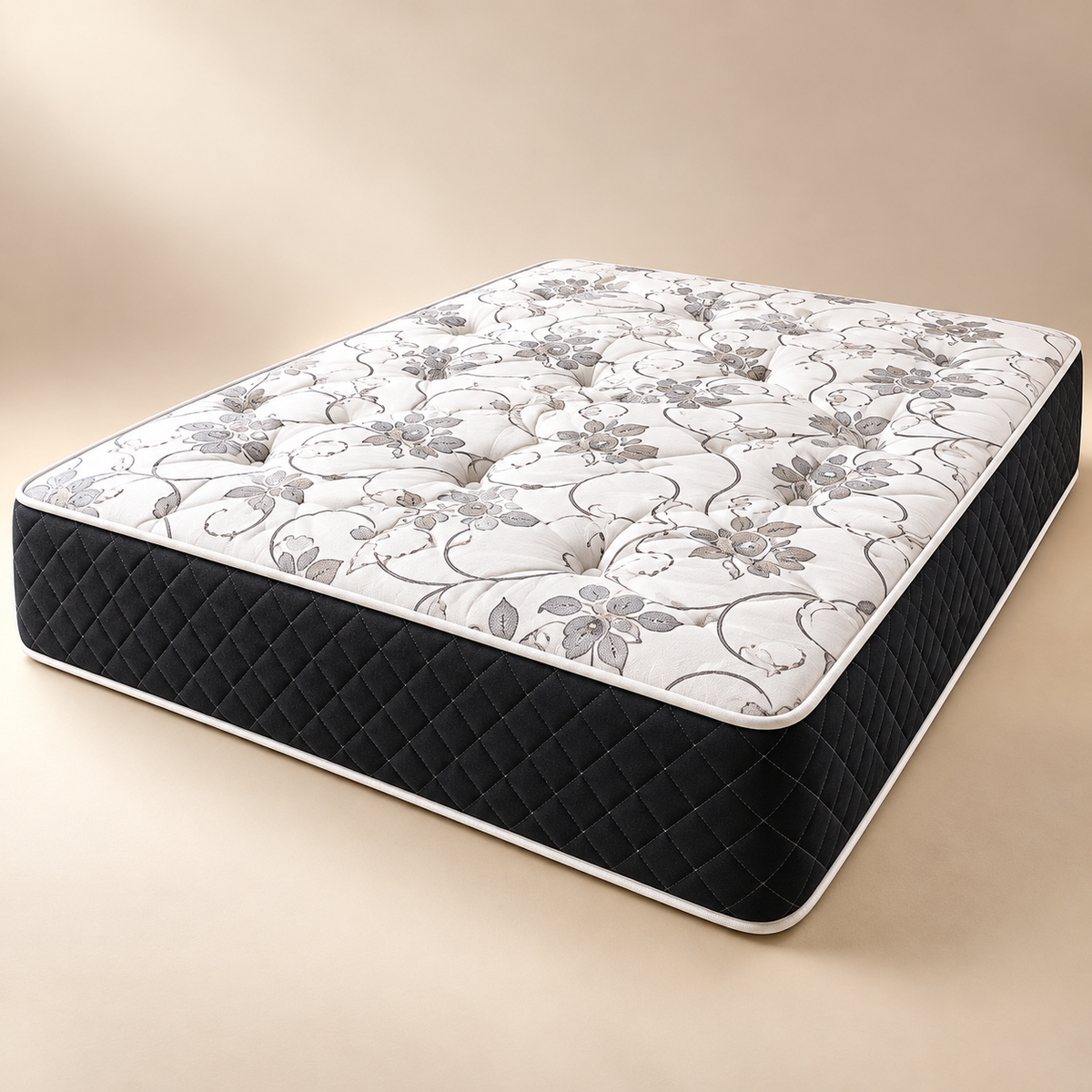 Super Ortho Mattress UK – Luxury quilted orthopaedic mattress with a woman testing its comfort and support