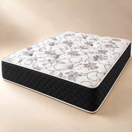 Super Ortho Mattress UK – Luxury quilted orthopaedic mattress with a woman testing its comfort and support