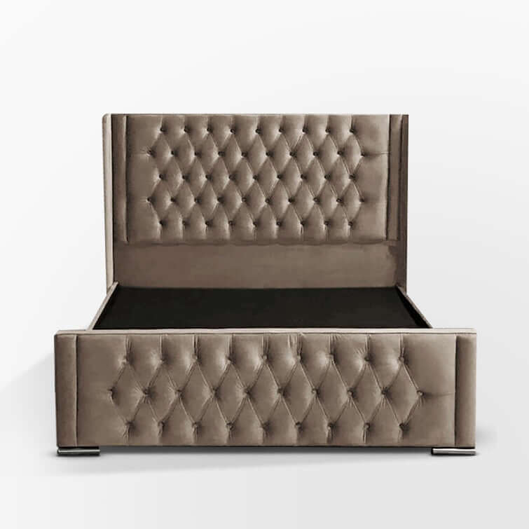 Blum Upholstered Bed Frame/velvet/ crush/ naple