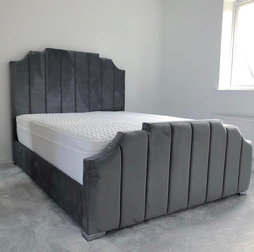Crown Bed Frame with Ottoman Storage Options